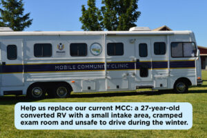 Exterior of Mosaic mobile clinic