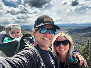 Dr. Jeff Bulkley recommends an active lifestyle to help prevent high blood pressure. In this photo he and his family enjoy a scenic hike together.