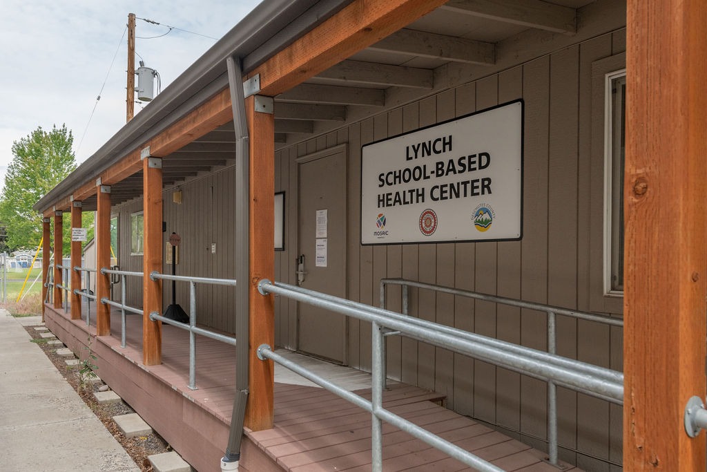 Exterior of Lynch School-Based Health Center building.