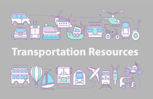 Illustrations of different types of transportation resources